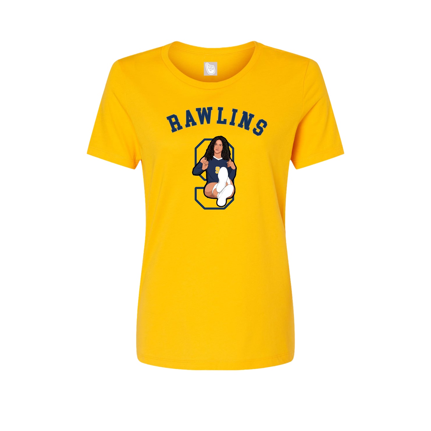 Fitted Women's Tee — Shirsey Arch in Gold