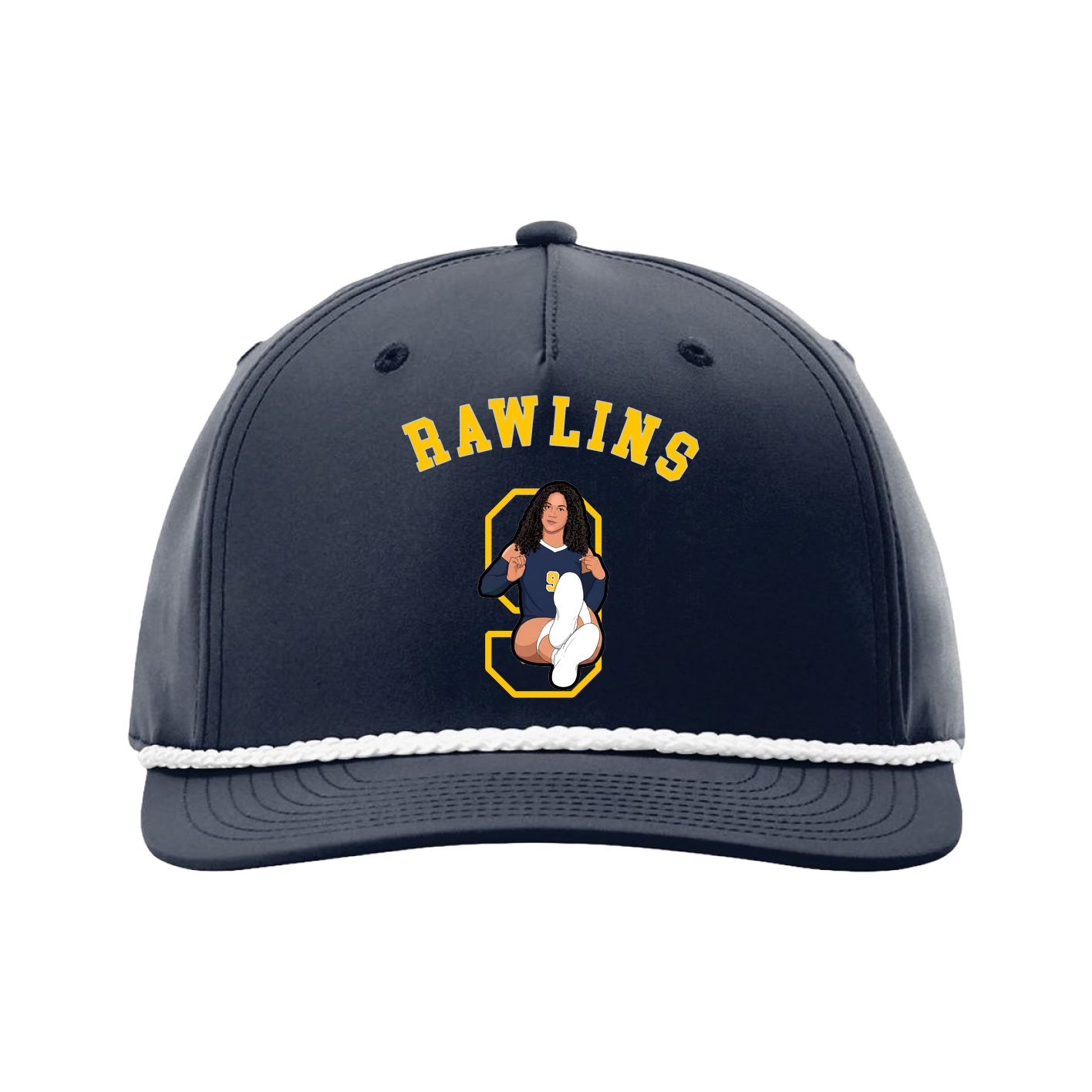 Five-Panel Classic Rope Cap — Shirsey Arch in Navy