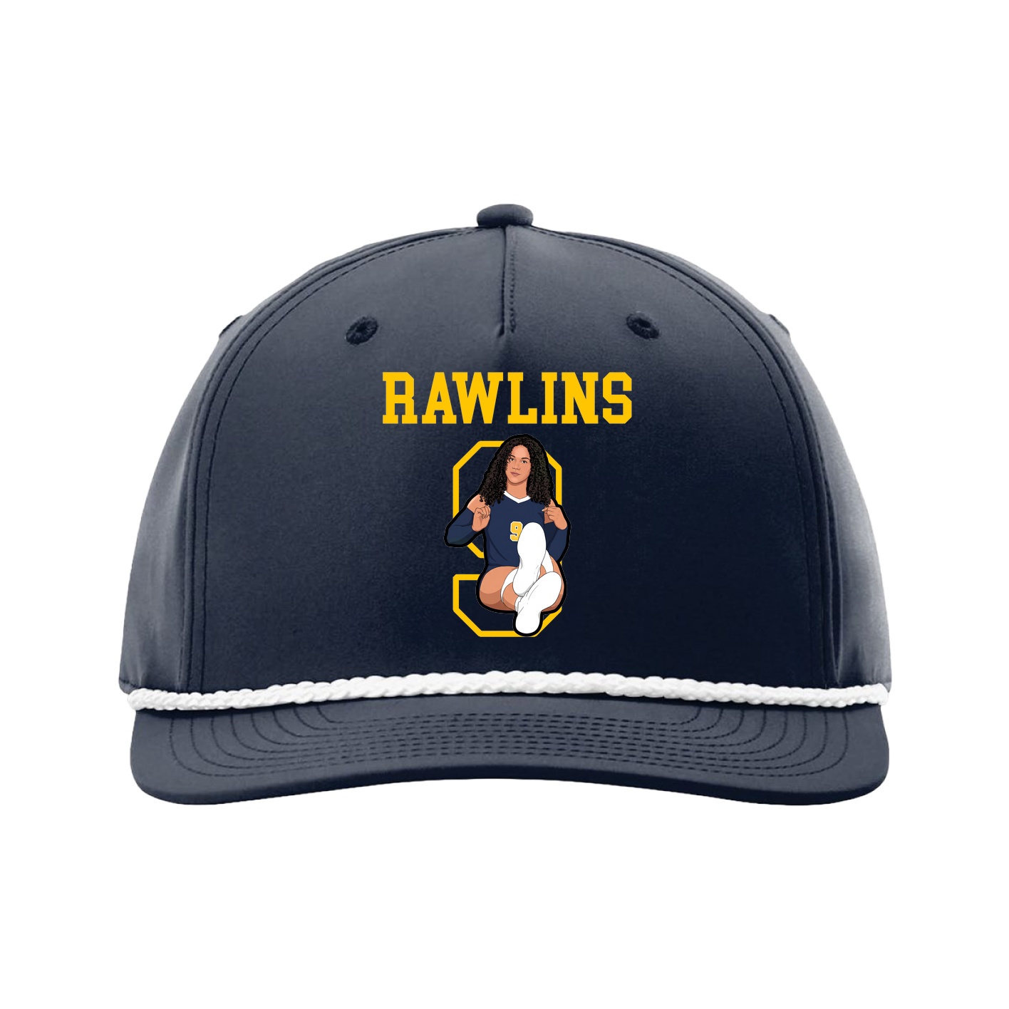Five-Panel Classic Rope Cap — Shirsey in Navy
