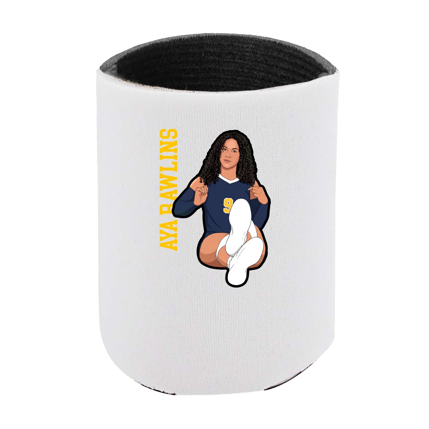 Can Holder — Name Vertical in White