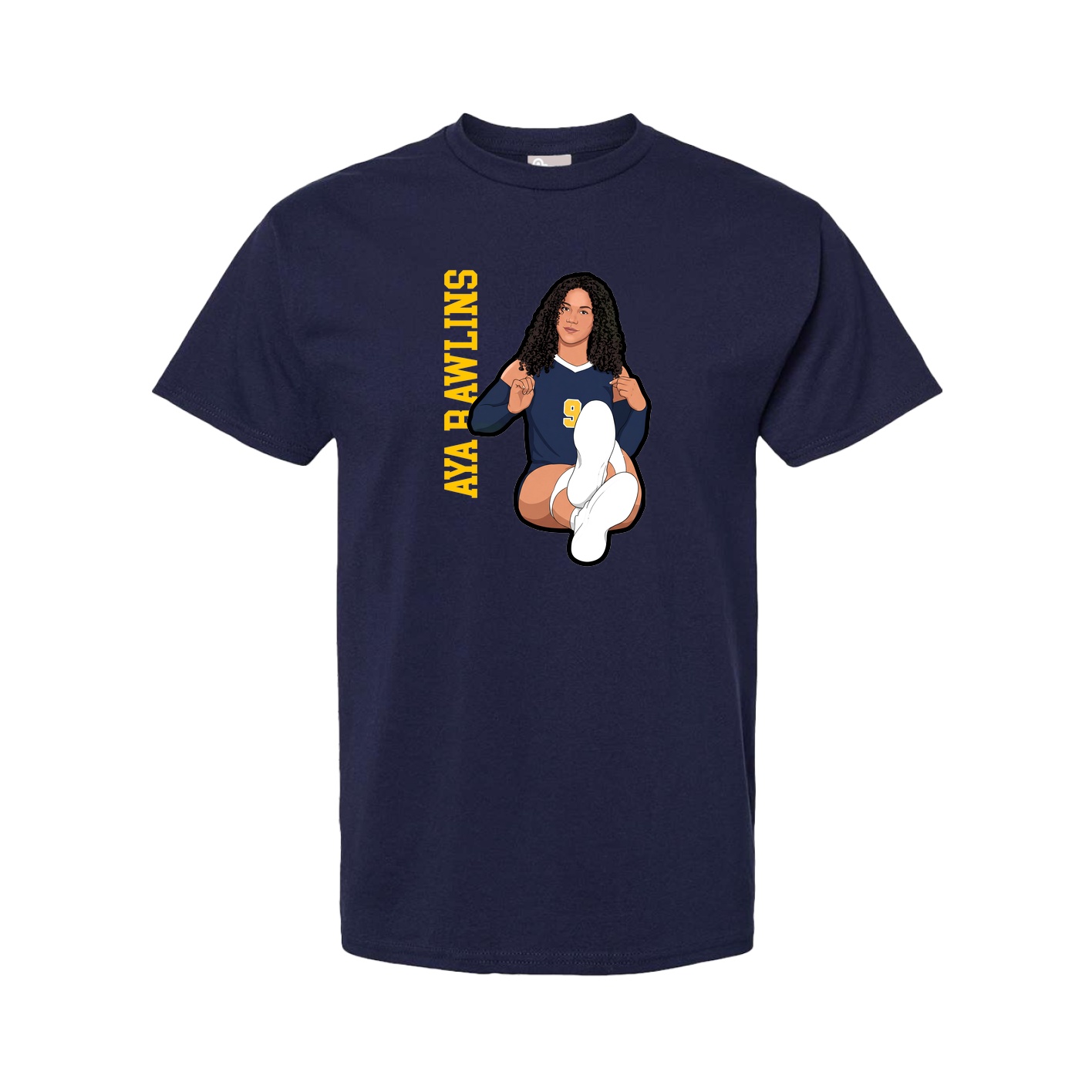 Tee — Name Vertical in Navy