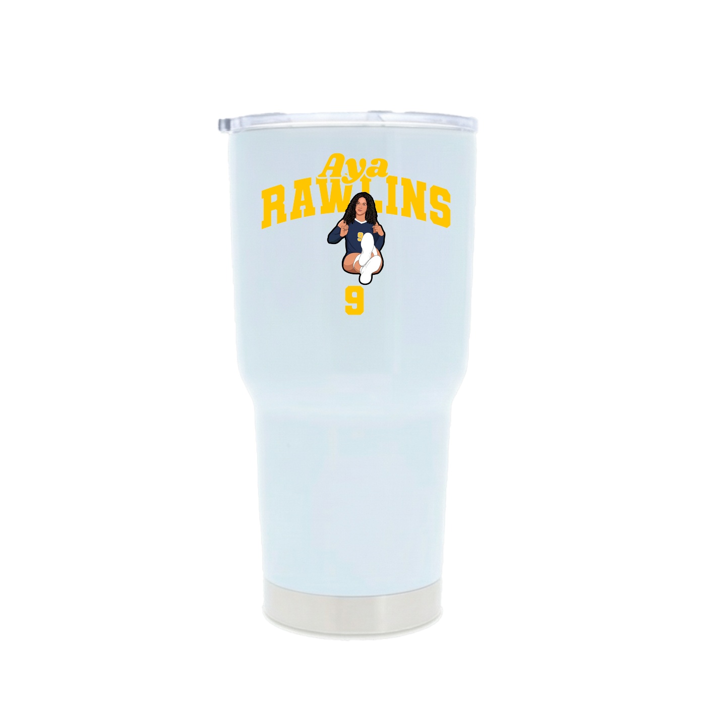 30oz Stainless Steel Tumbler — Signature Arch in White