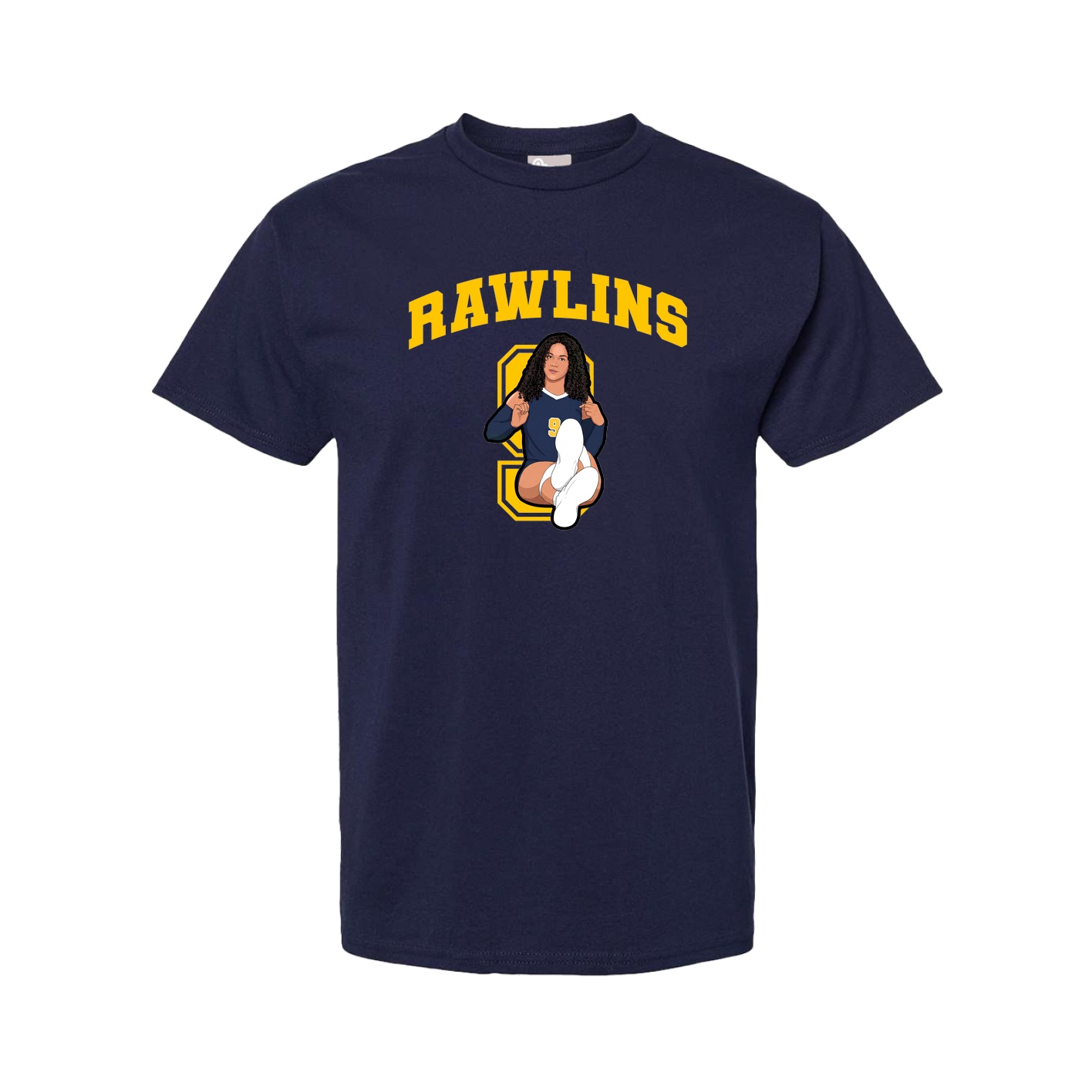 Youth Tee — Number in Navy