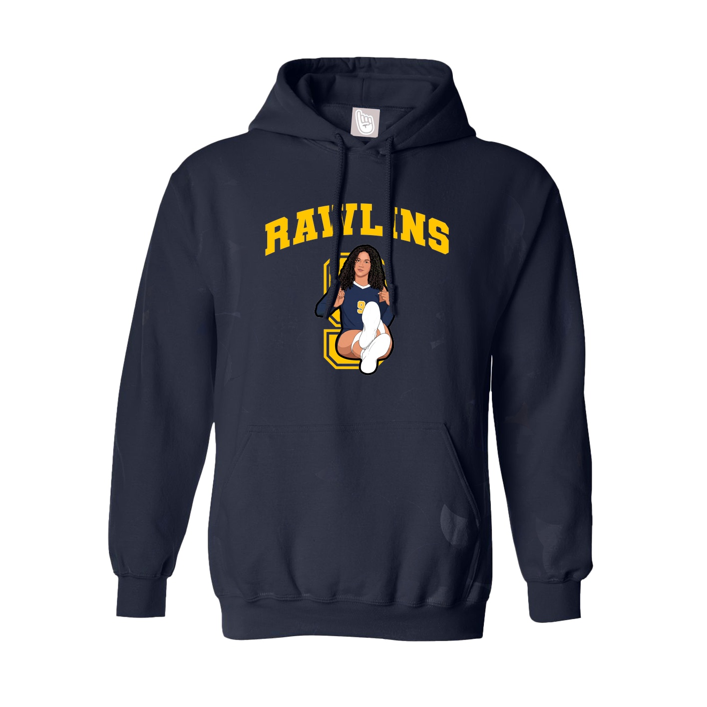 Hoodie — Number in Navy