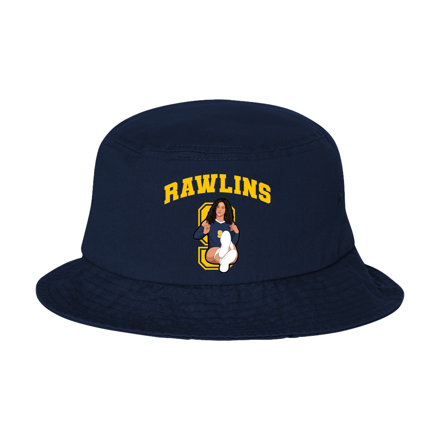 Bucket Cap — Number in Navy