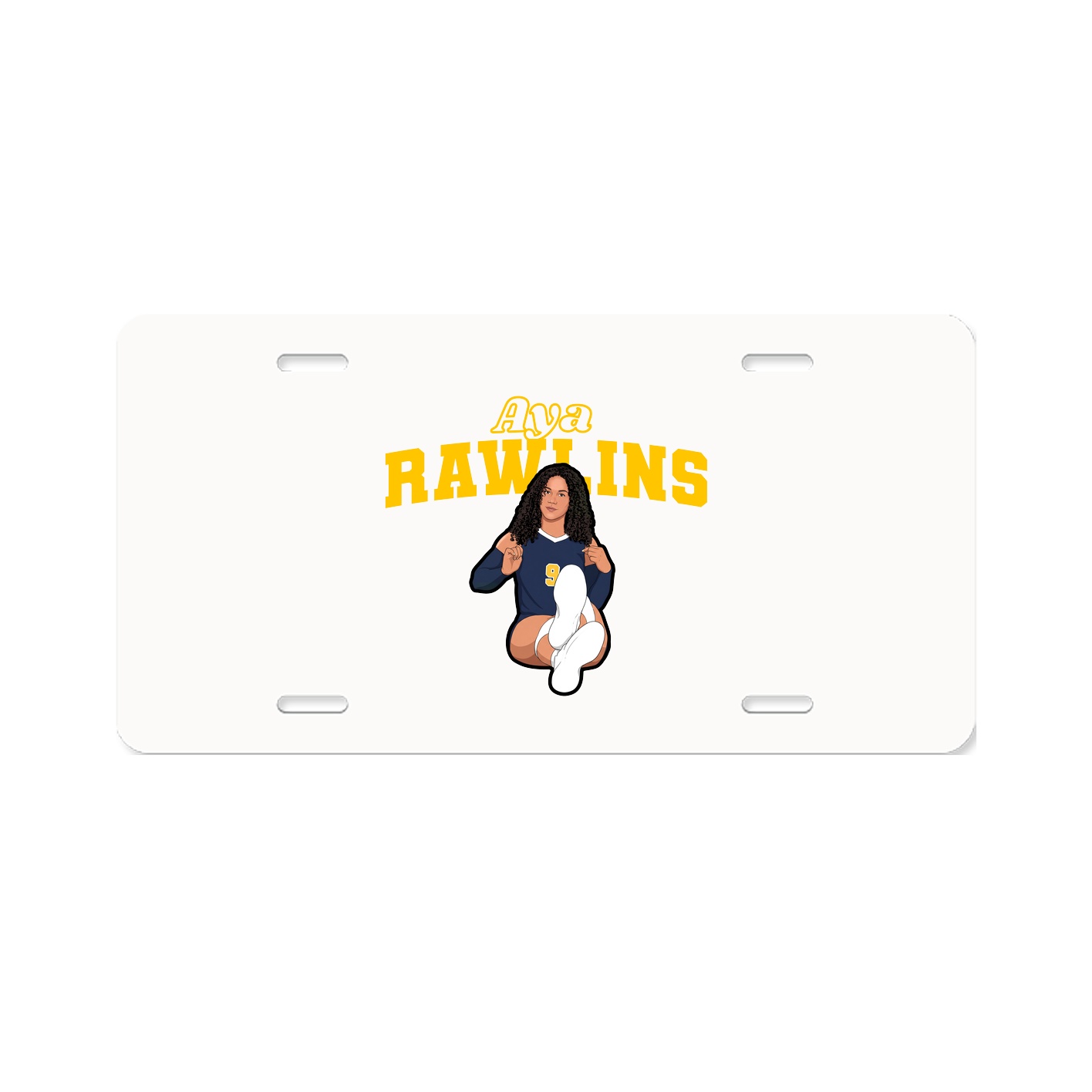 License Plate — Name Arch in Classic