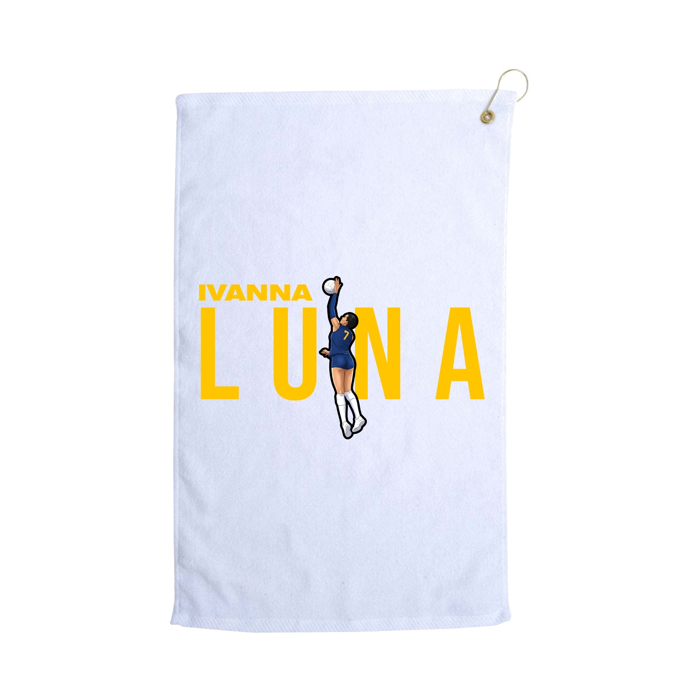 Golf Towel — Player Name in White