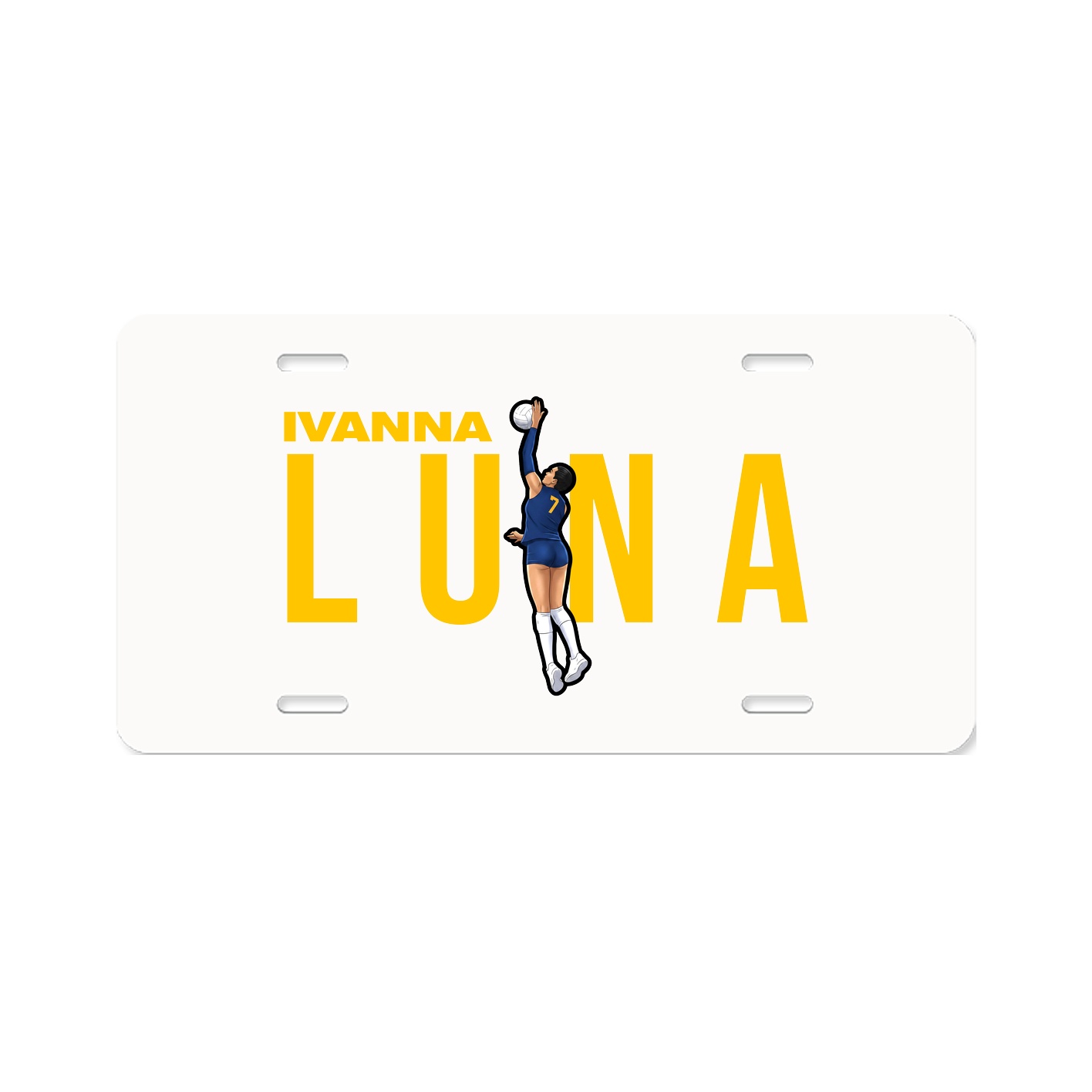 License Plate — Player Name in Classic