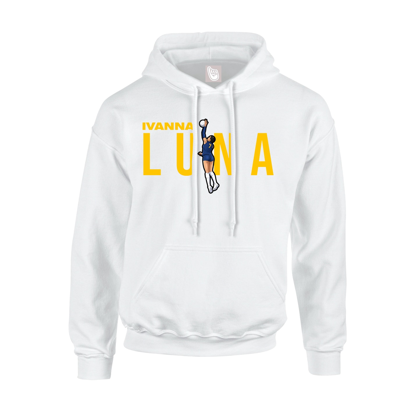 Youth Hoodie — Player Name in White