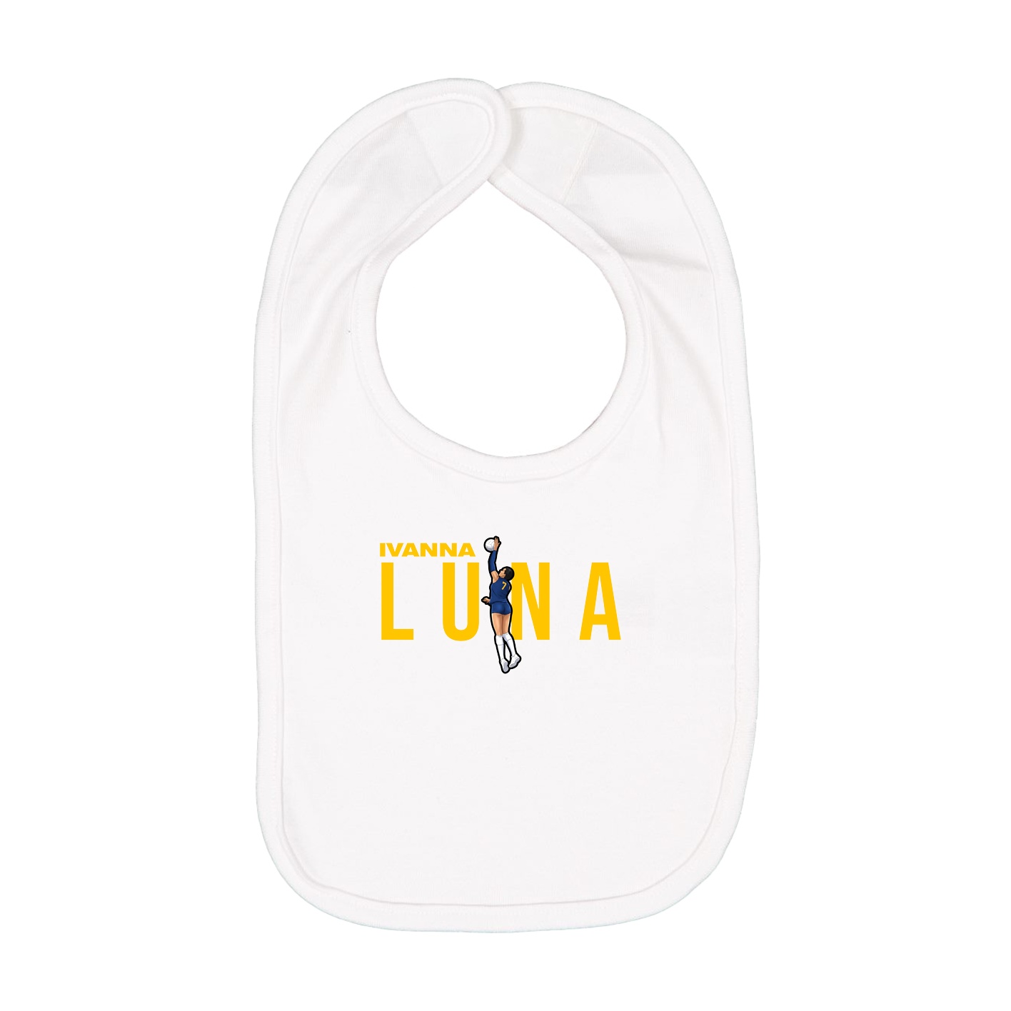 Infant Bib — Player Name in White