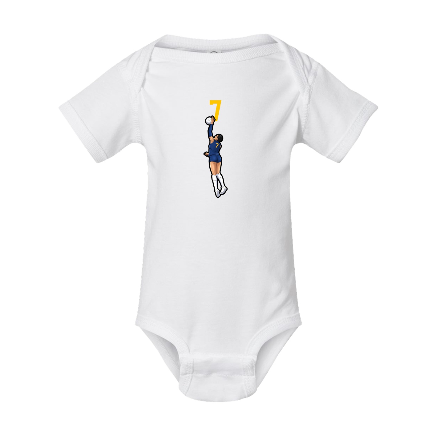 Baby Onesie — Number Top in White