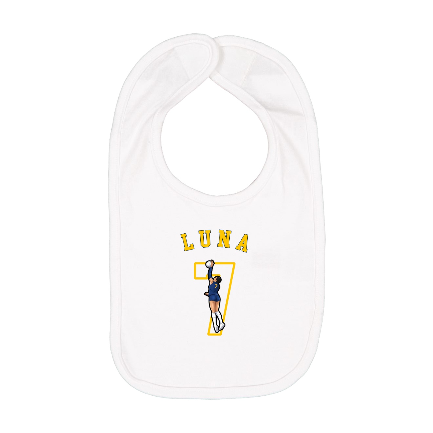 Infant Bib — Shirsey Arch in White