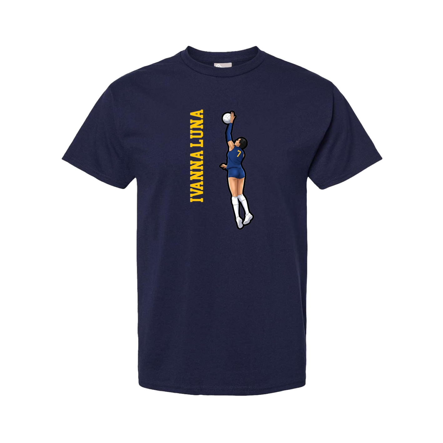 Tee — Name Vertical in Navy