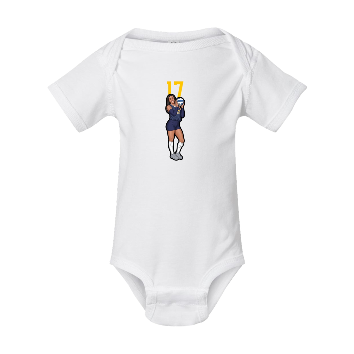 Baby Onesie — Number Top in White