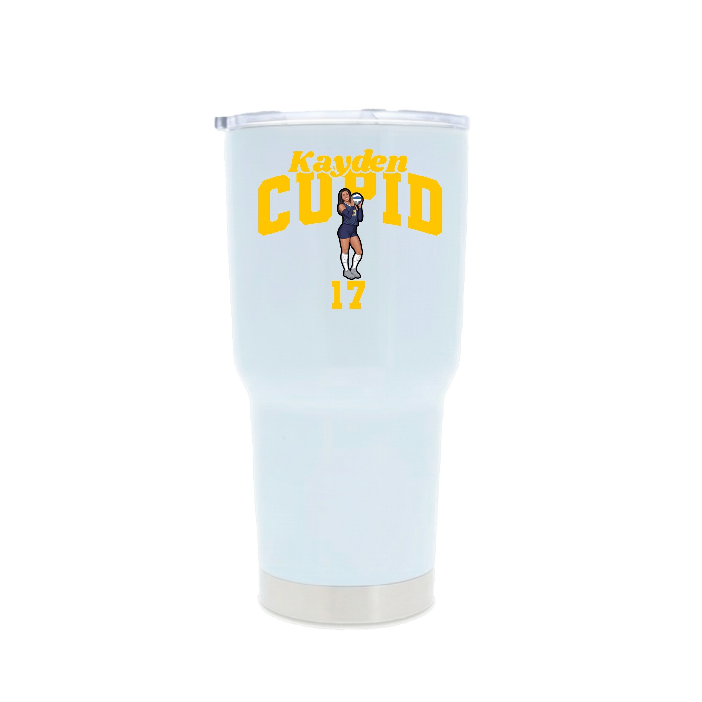 30oz Stainless Steel Tumbler — Signature Arch in White