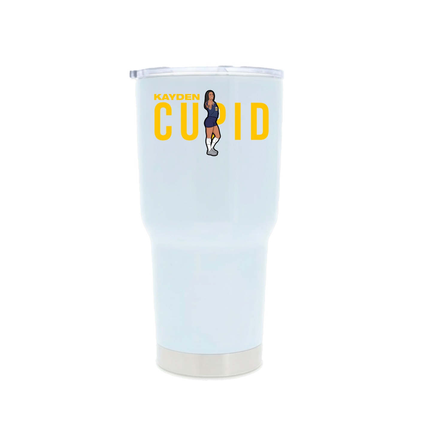 30oz Stainless Steel Tumbler — Player Name in White