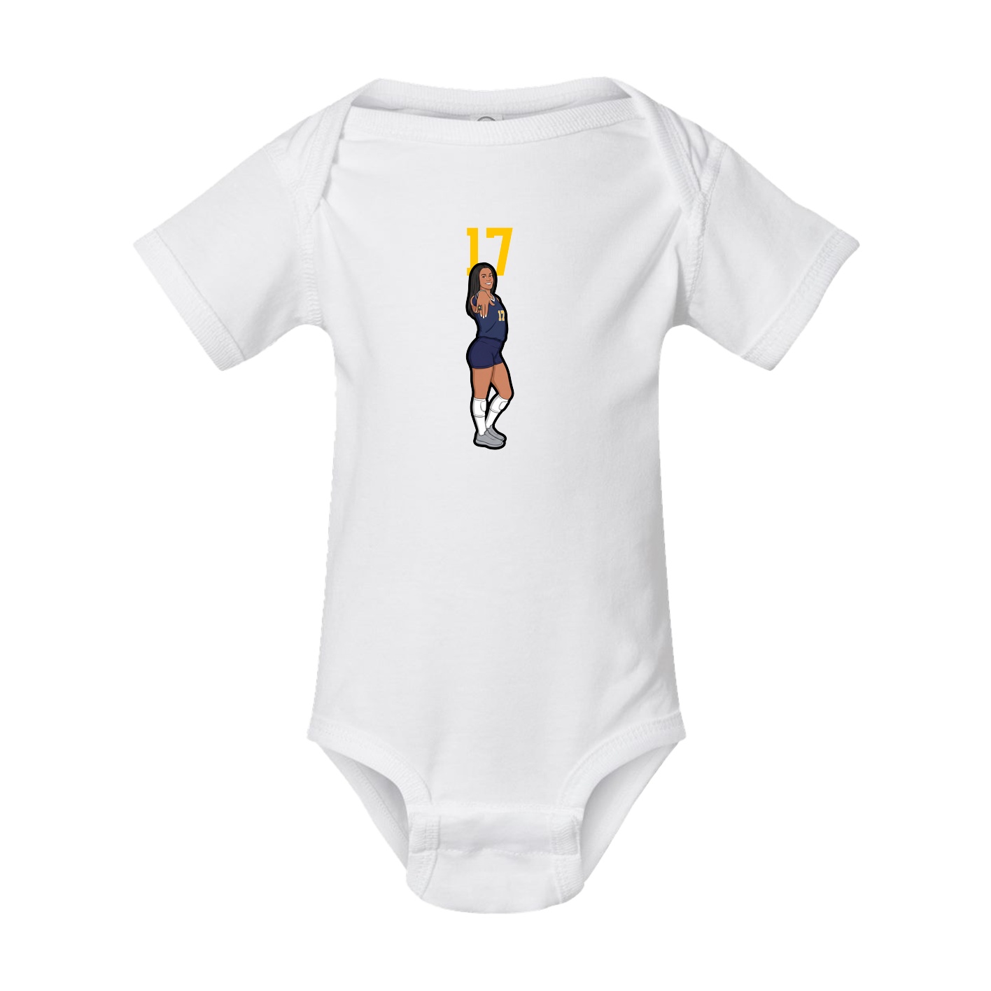 Baby Onesie — Number Top in White