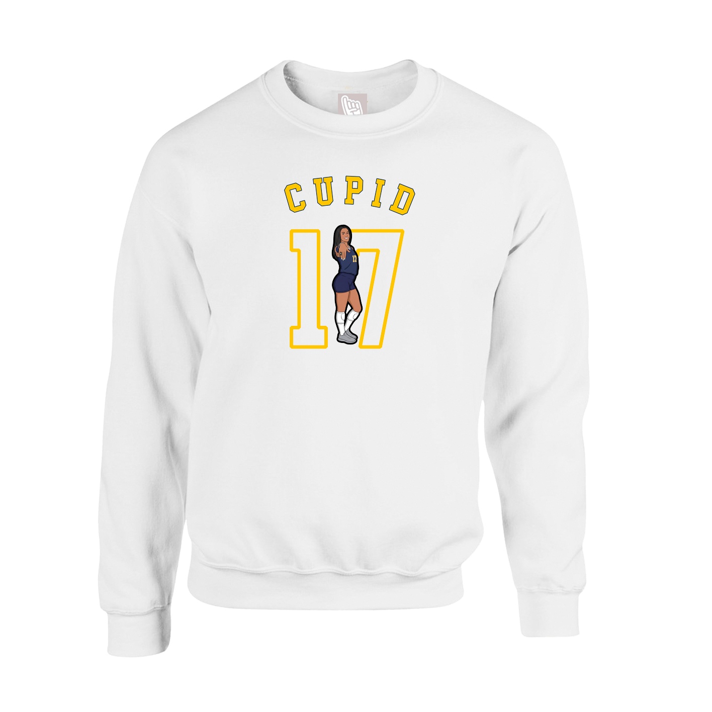 Fleece Crew — Shirsey Arch in White