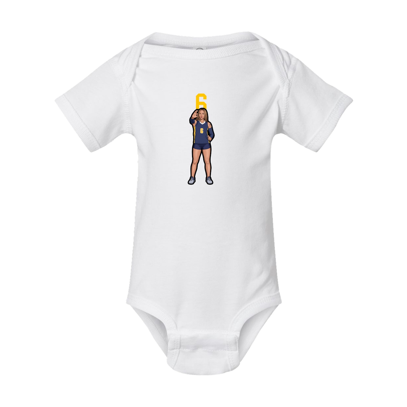 Baby Onesie — Number Top in White