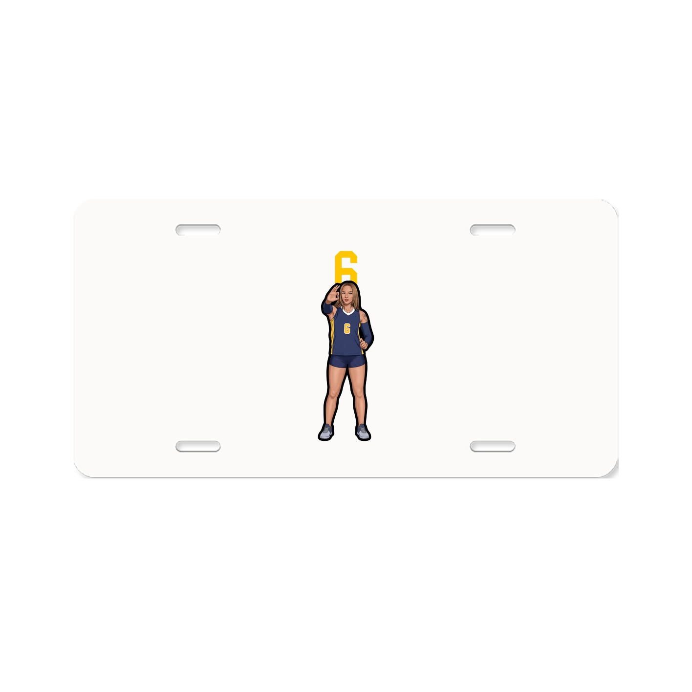License Plate — Number Top in Classic