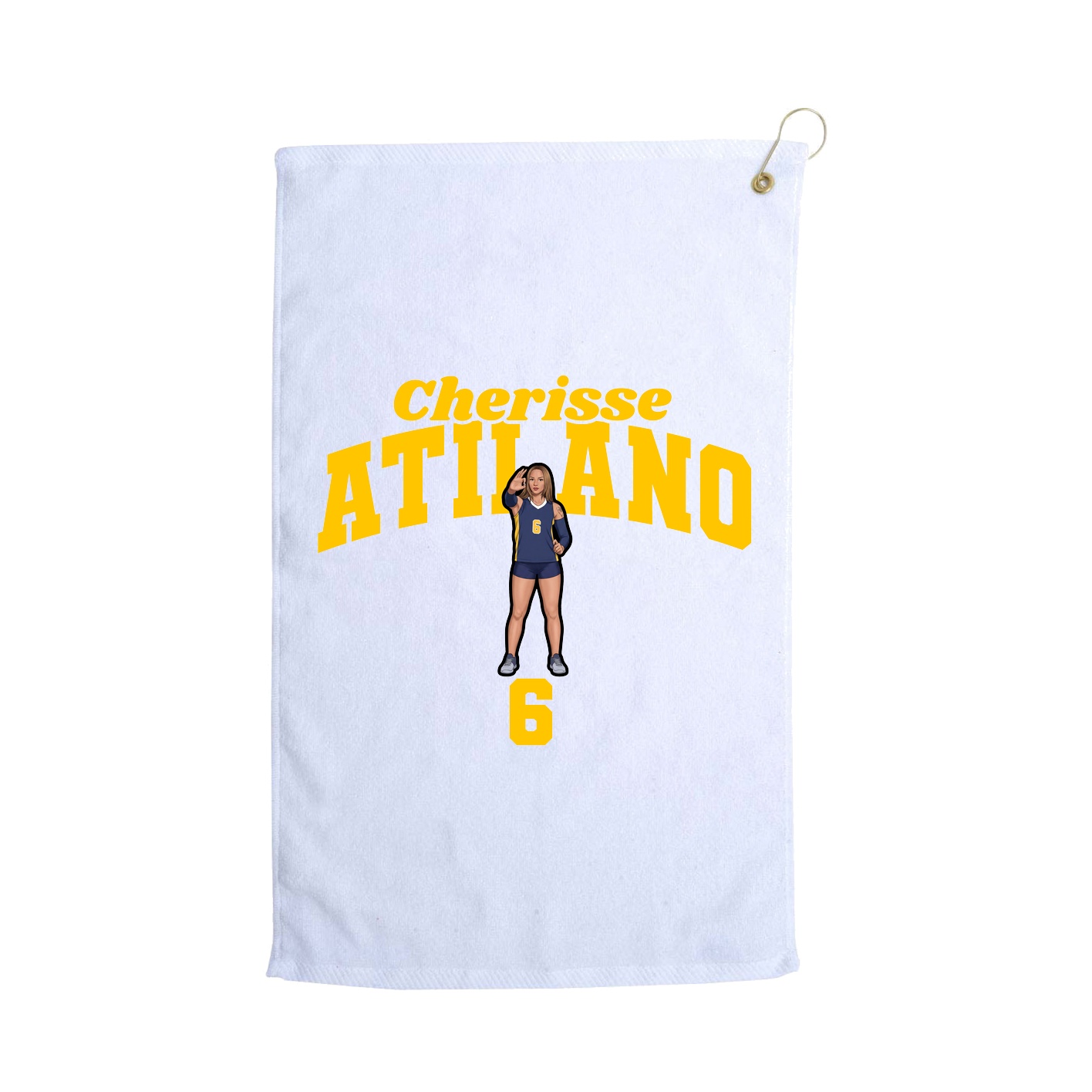 Golf Towel — Signature Arch in White