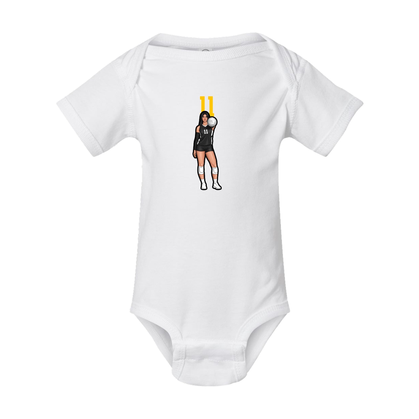 Baby Onesie — Number Top in White