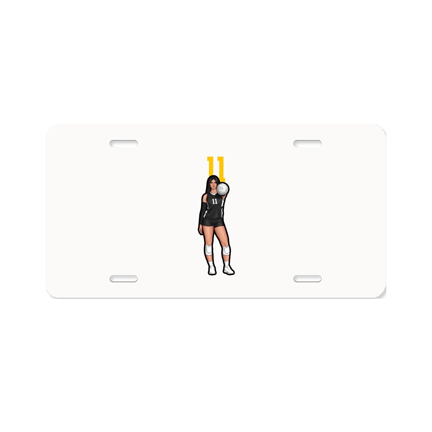 License Plate — Number Top in Classic