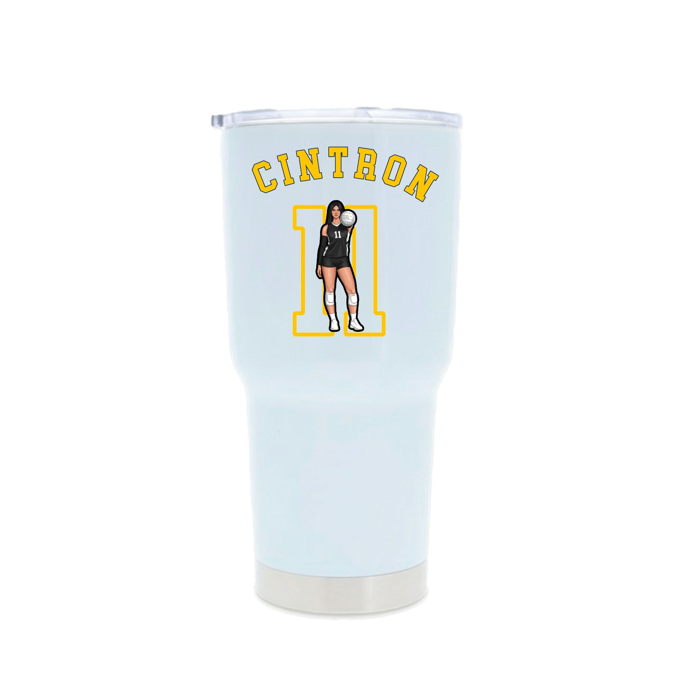 30oz Stainless Steel Tumbler — Shirsey Arch in White