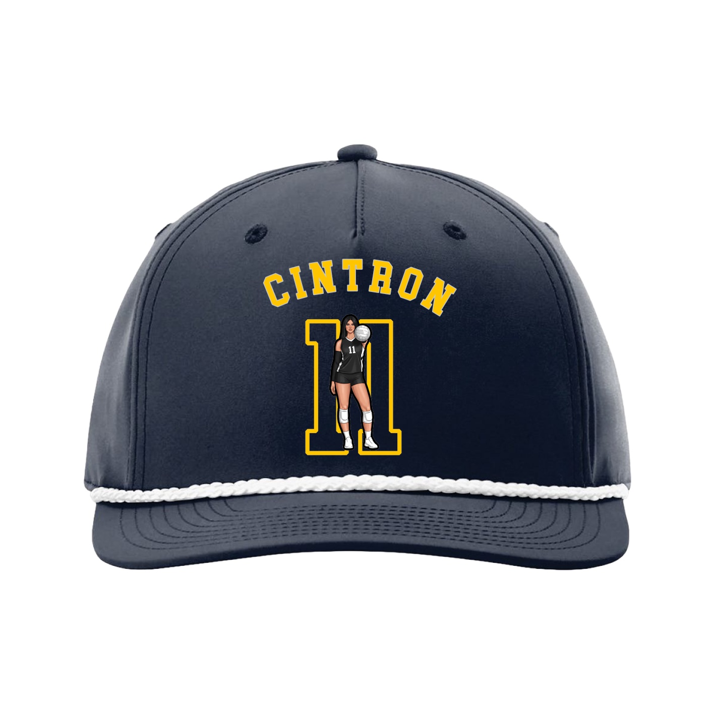 Five-Panel Classic Rope Cap — Shirsey Arch in Navy