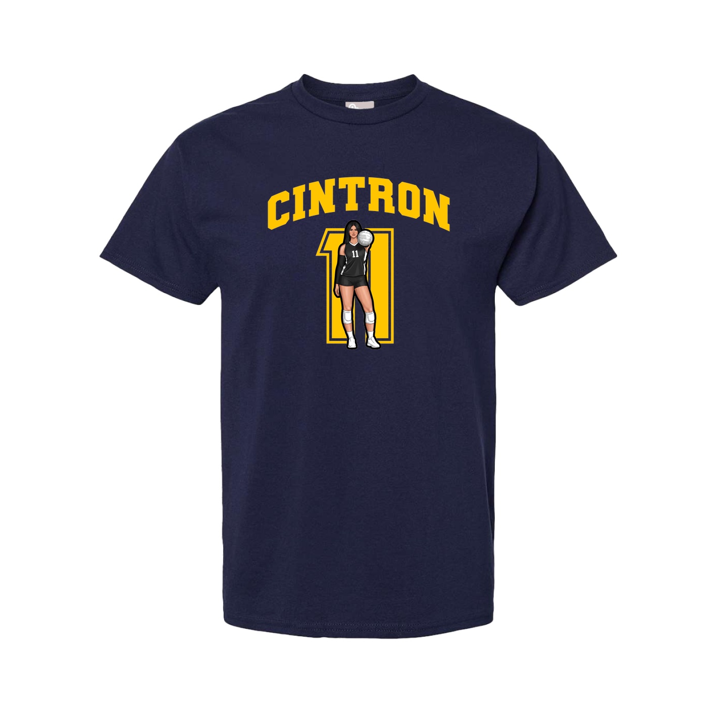 Youth Tee — Number in Navy