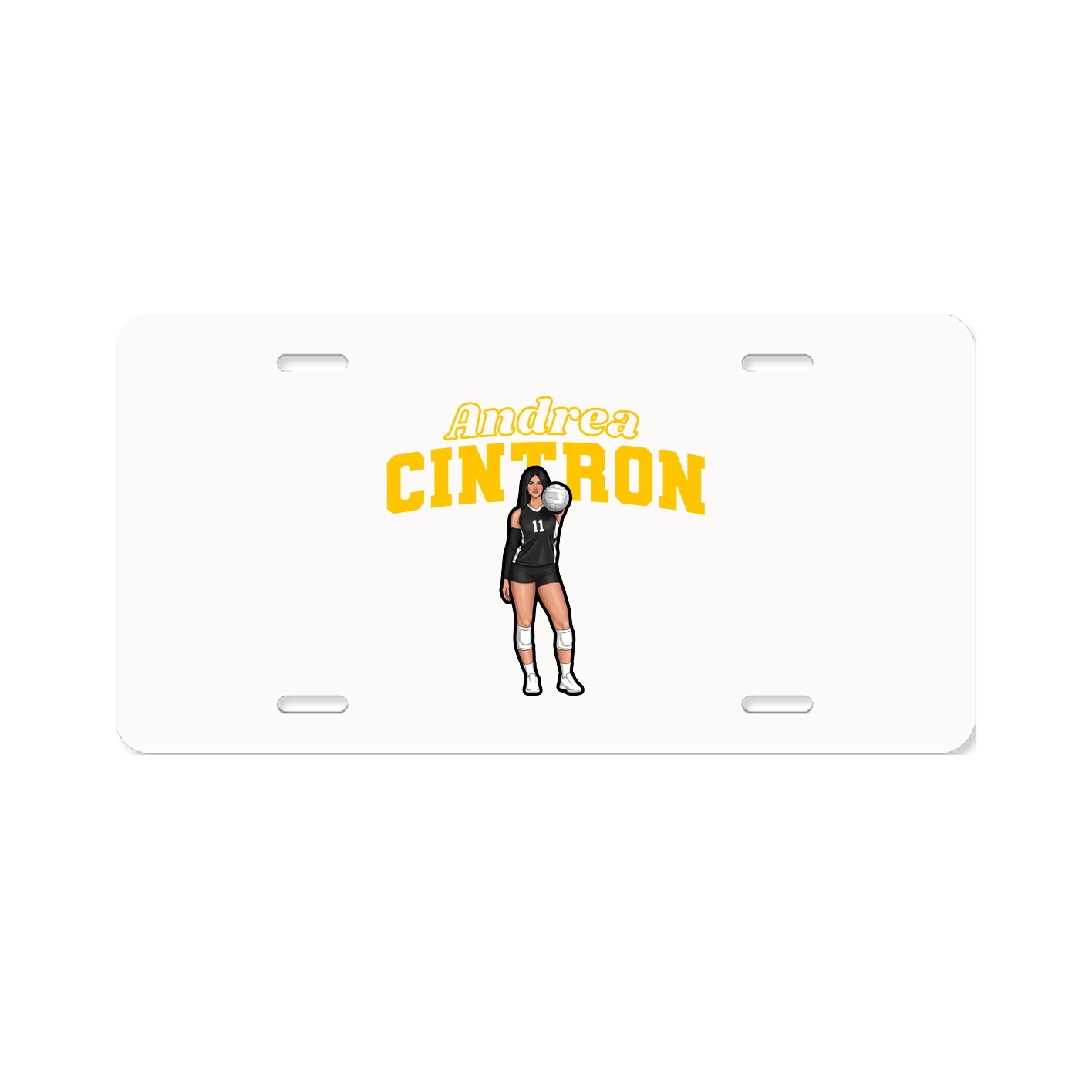 License Plate — Name Arch in Classic