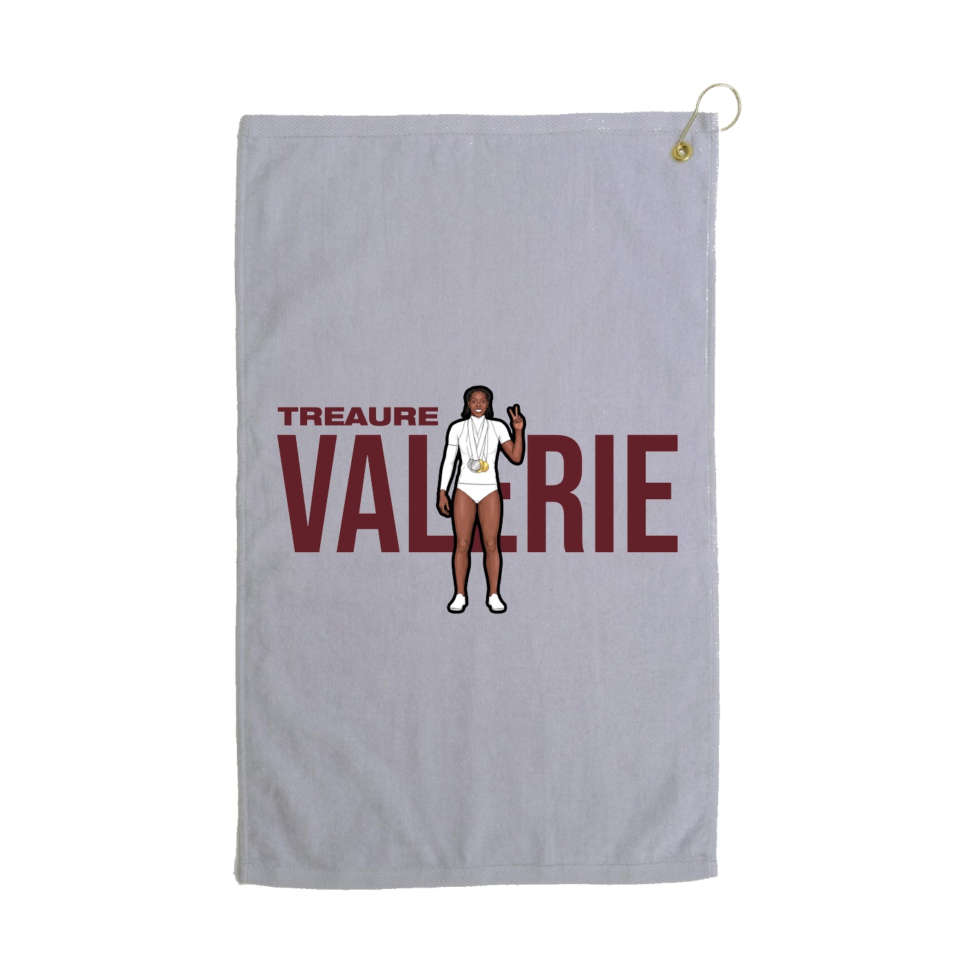 Golf Towel — Player Name in Grey
