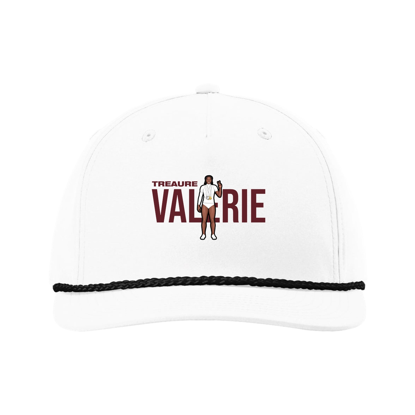 Five-Panel Classic Rope Cap — Player Name in White