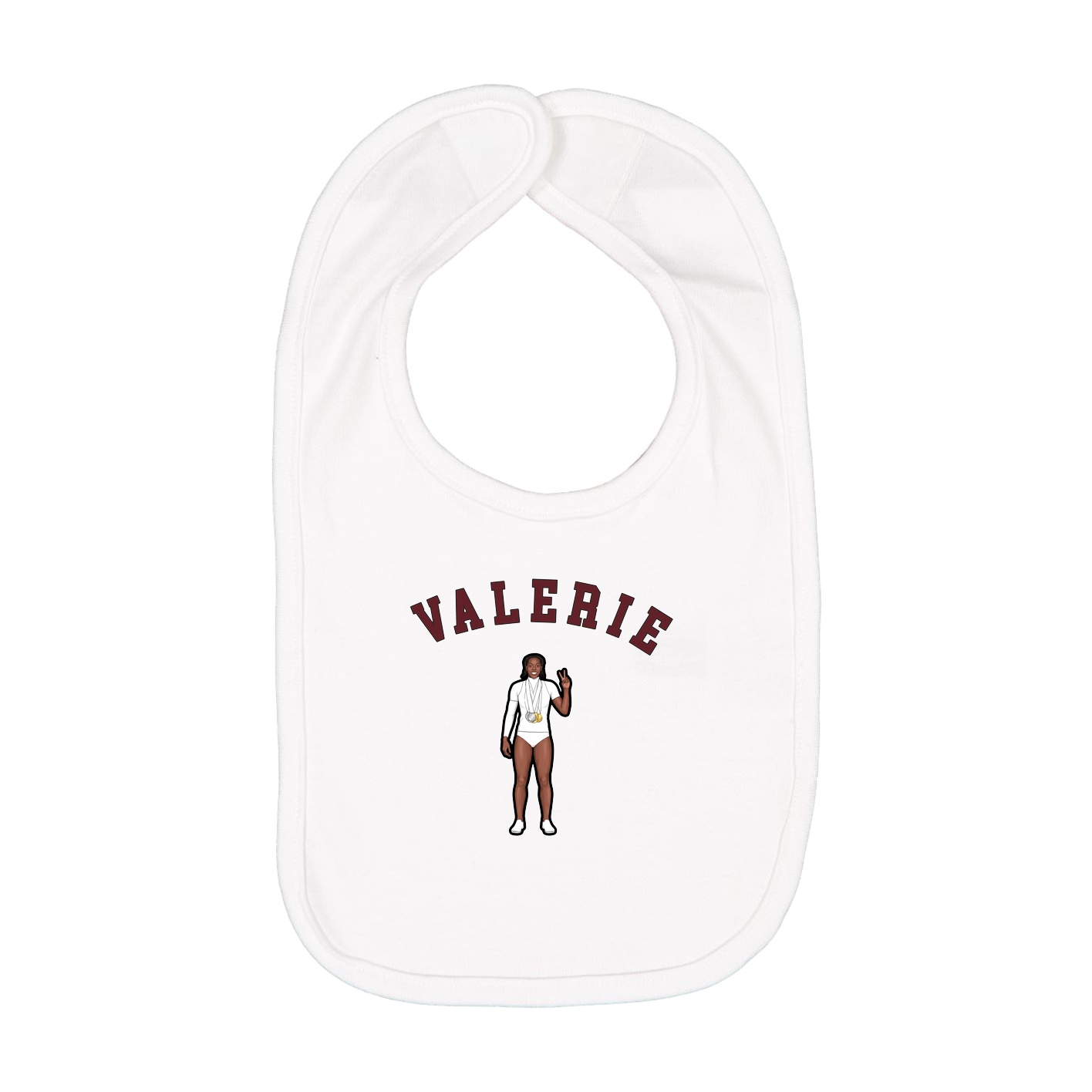 Infant Bib — Shirsey Arch in White