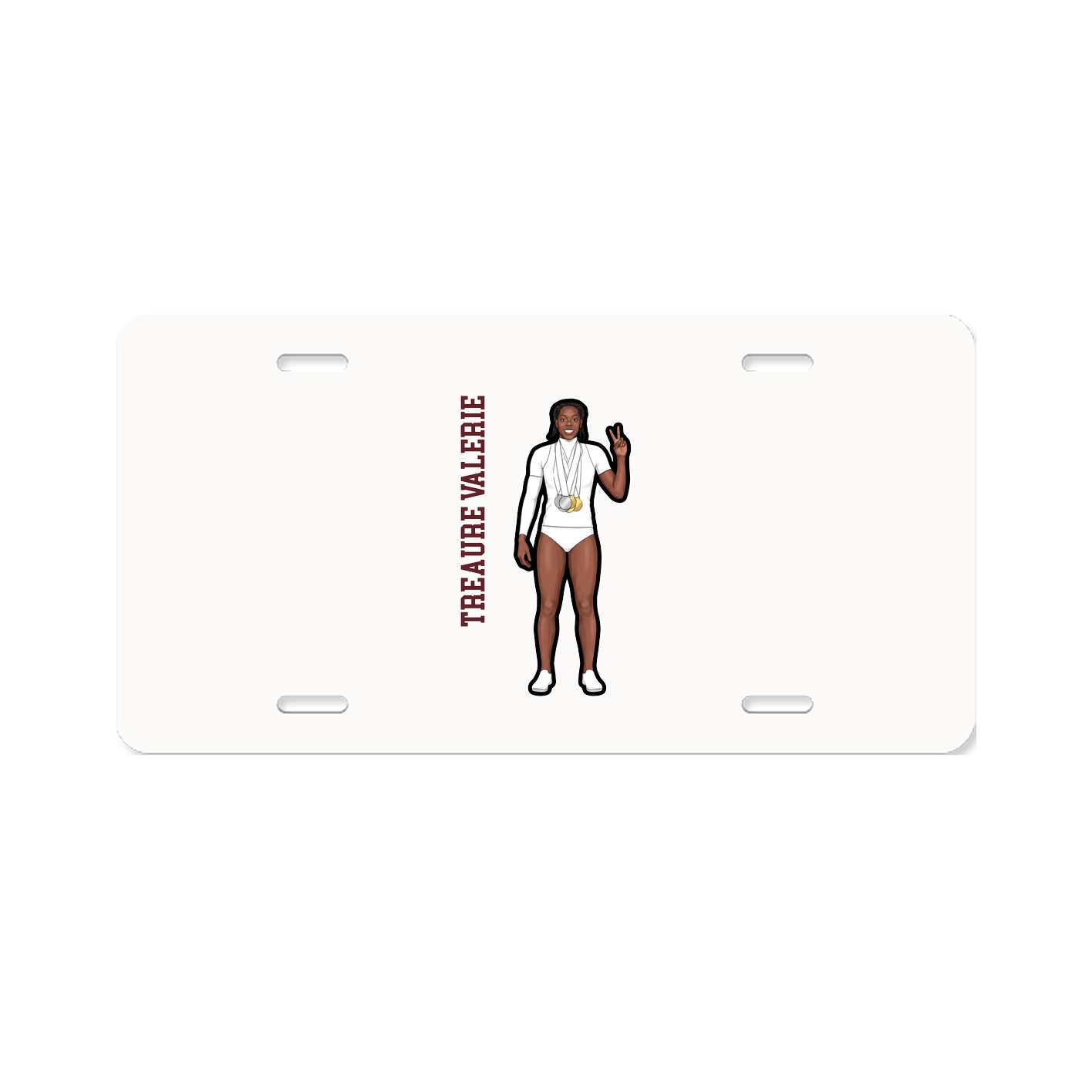 License Plate — Name Vertical in Classic