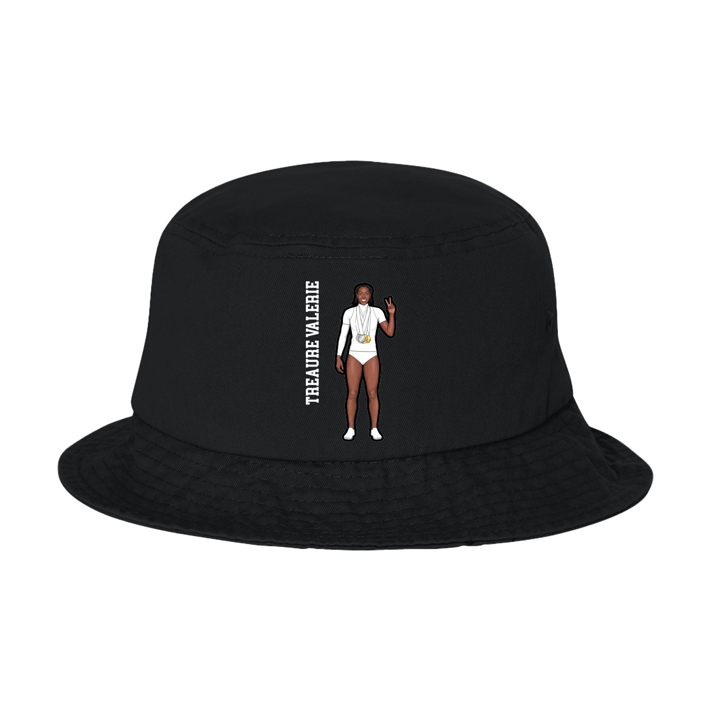 Bucket Cap — Name Vertical in Black