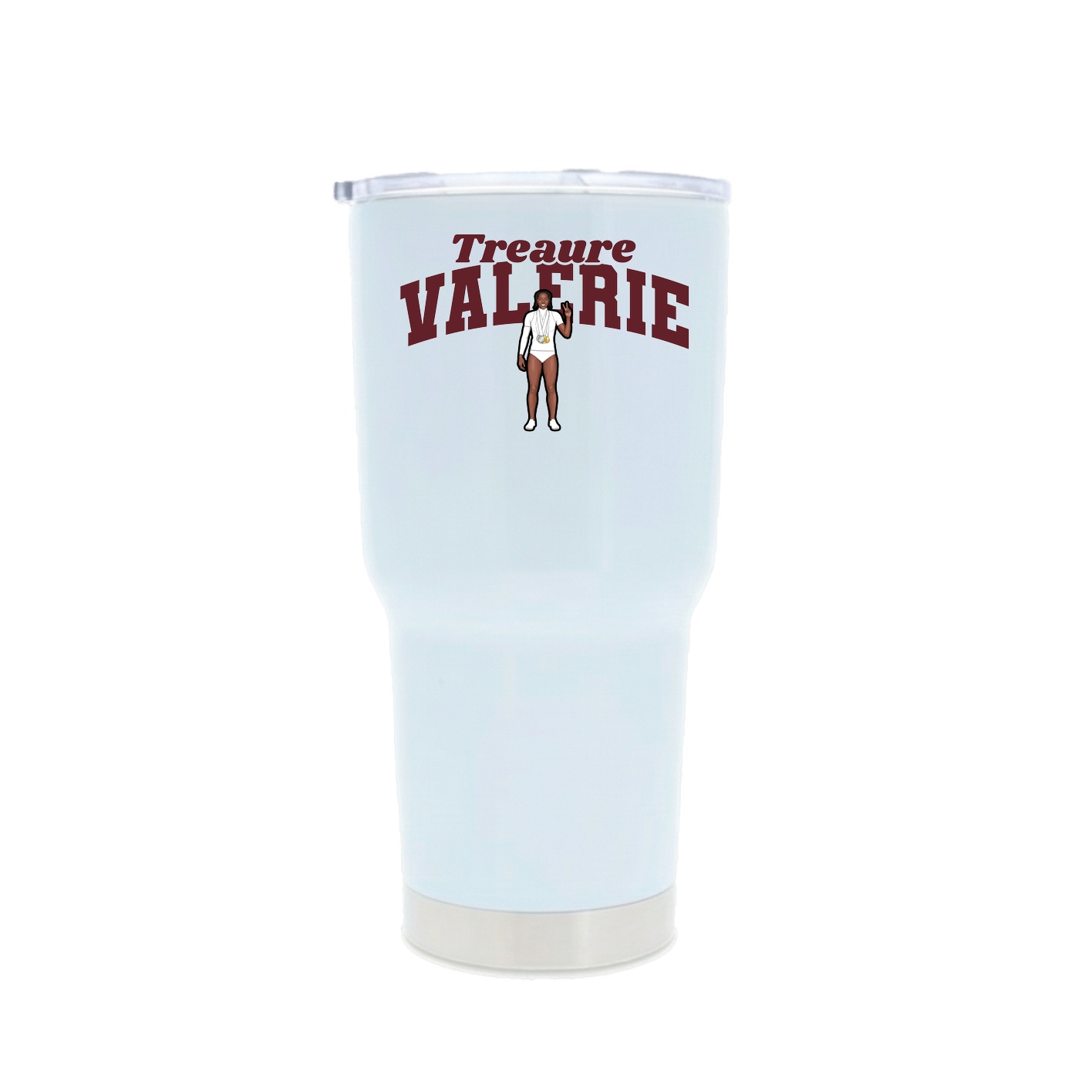 30oz Stainless Steel Tumbler — Signature Arch in White