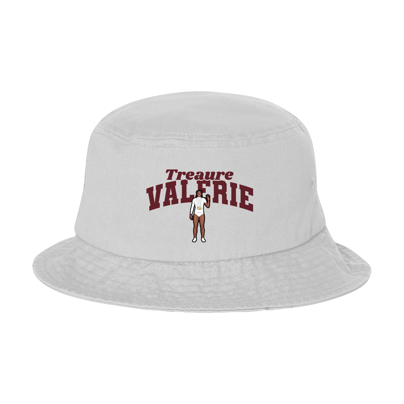 Bucket Cap — Signature Arch in White