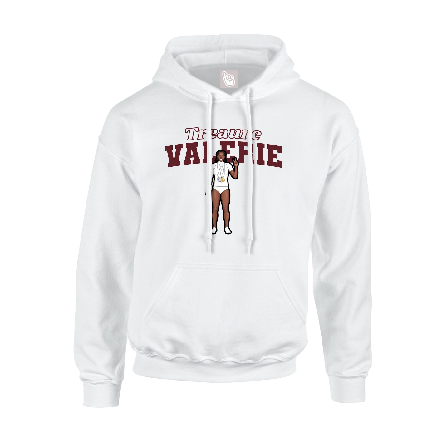 Hoodie — Name Arch in White