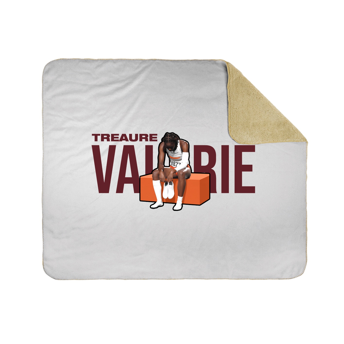 Throw Blanket — Player Name in White