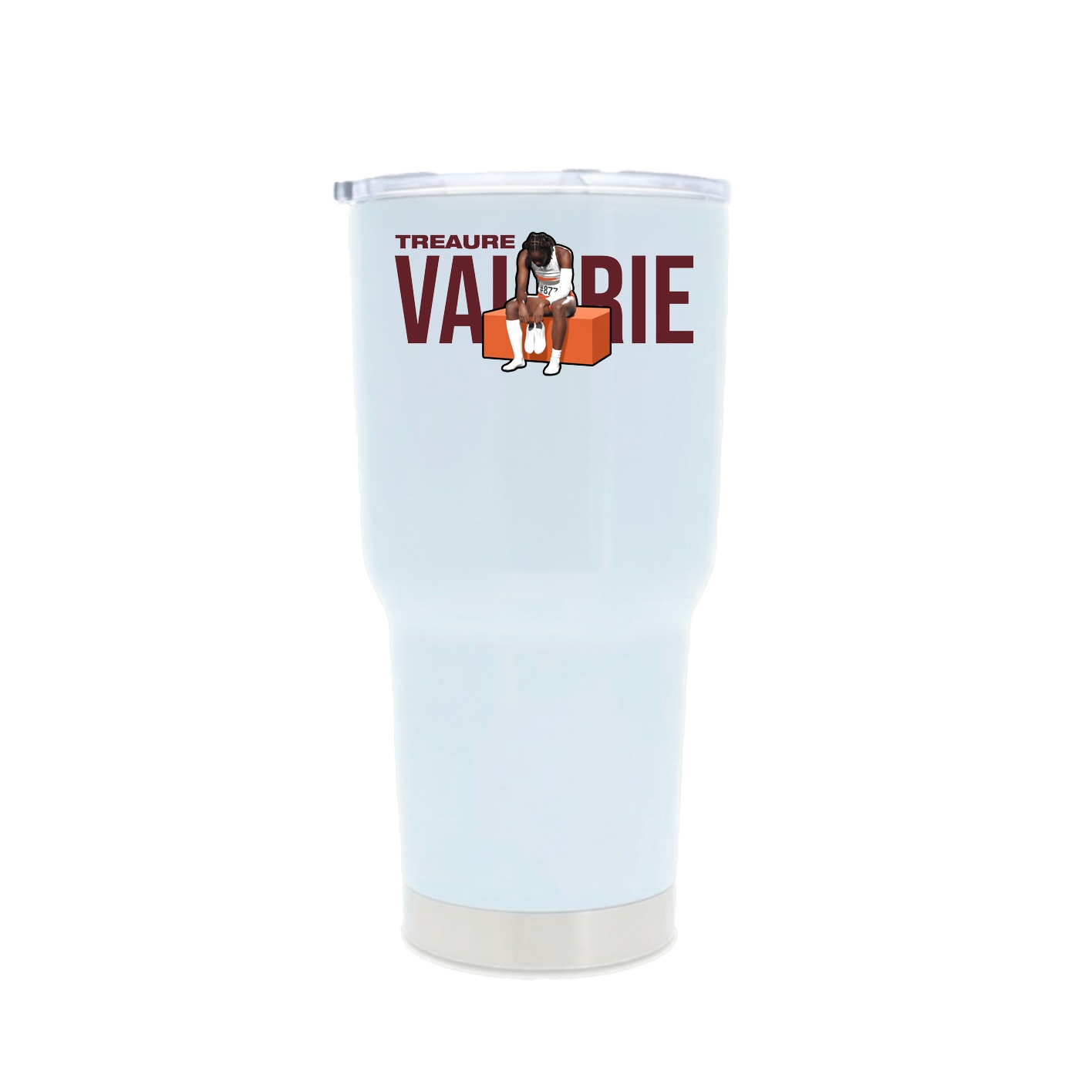 30oz Stainless Steel Tumbler — Player Name in White