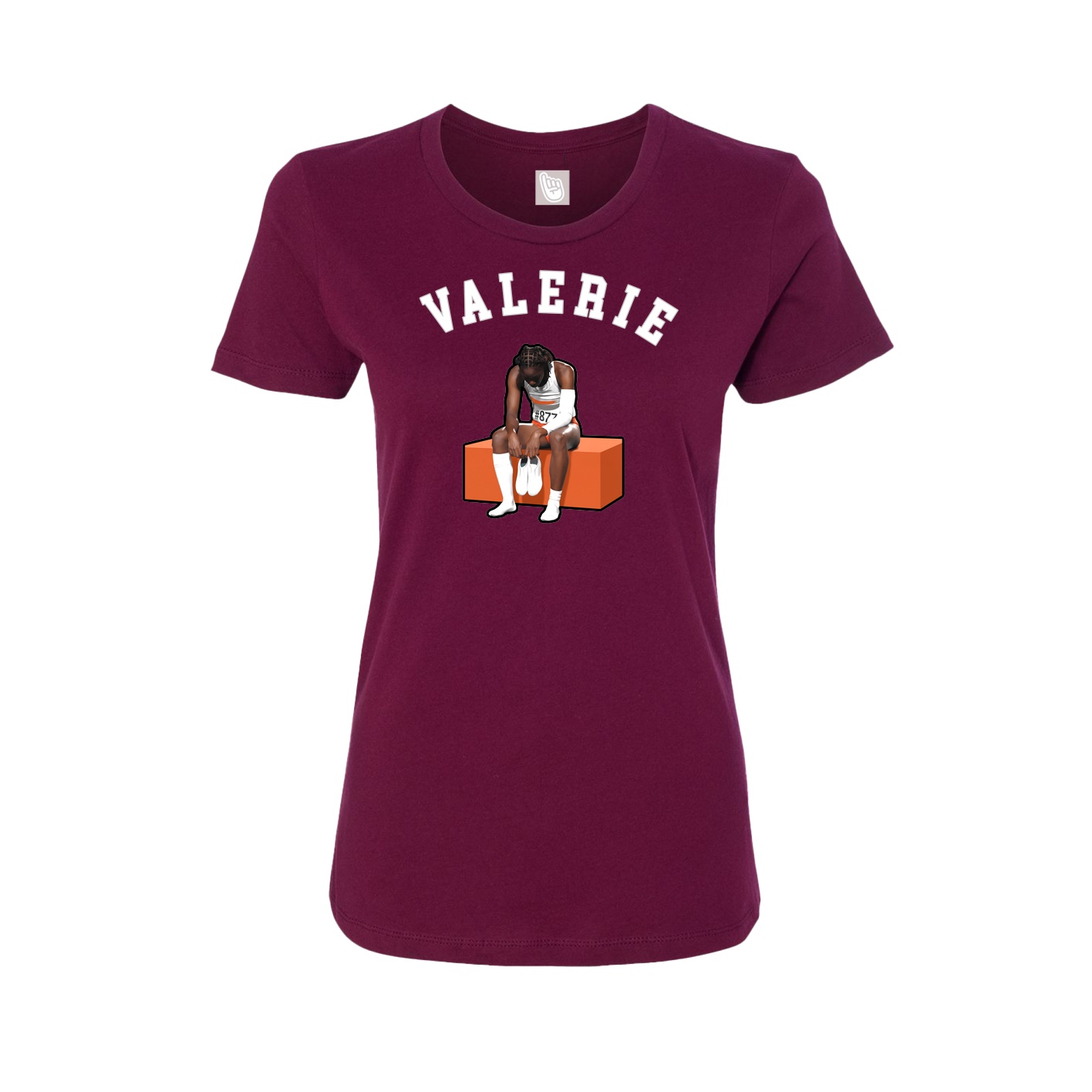 Fitted Women's Tee — Shirsey Arch in Maroon