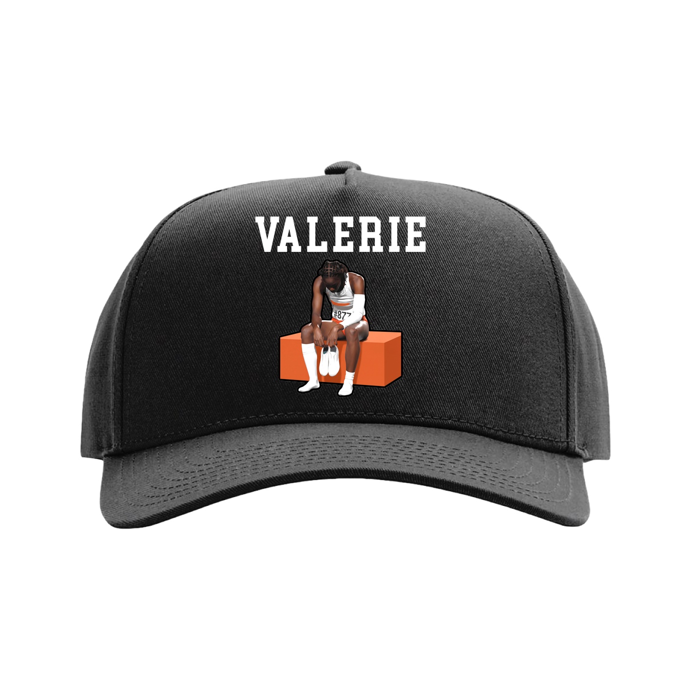 Full Fabric Five-Panel Champ Cap — Shirsey in Black