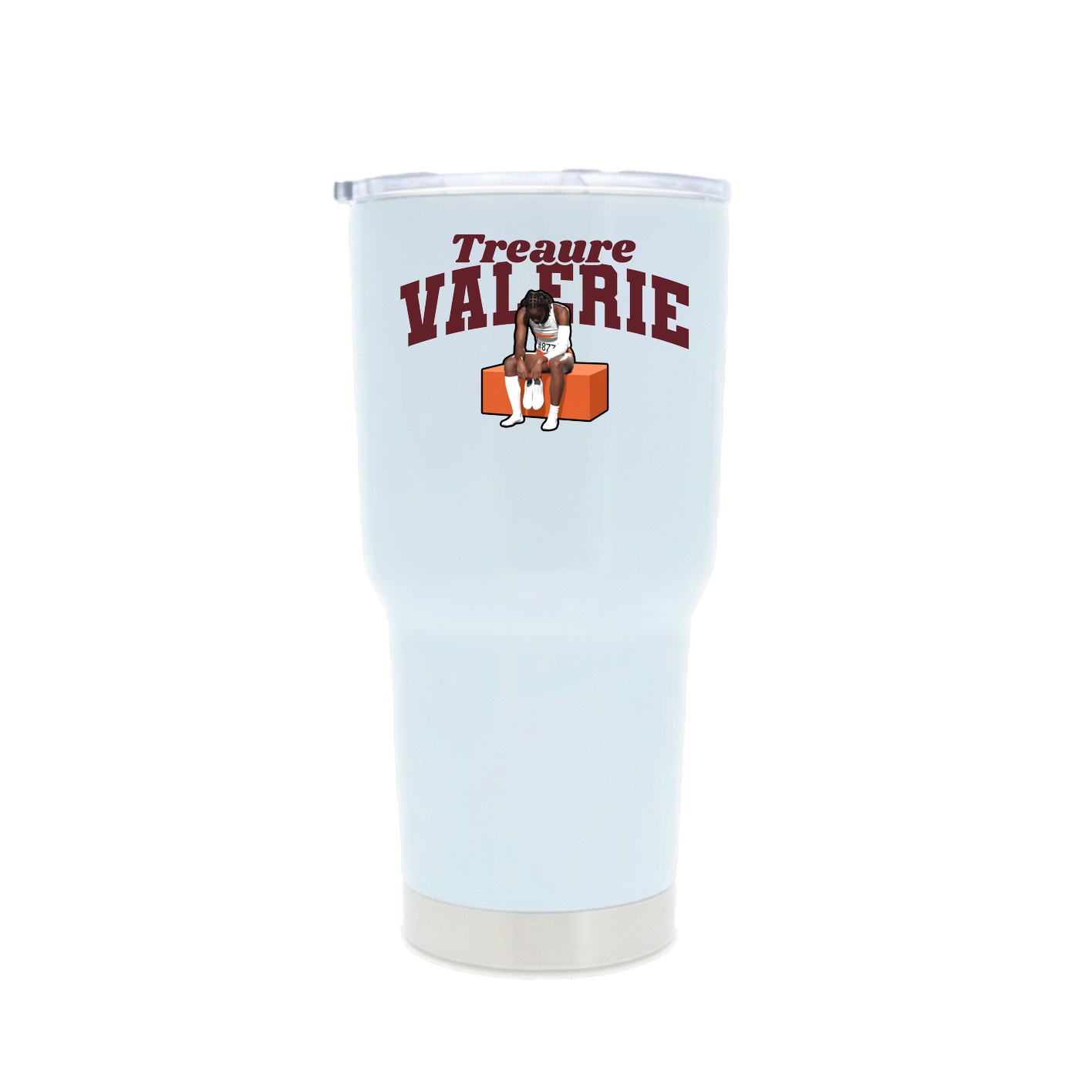 30oz Stainless Steel Tumbler — Signature Arch in White