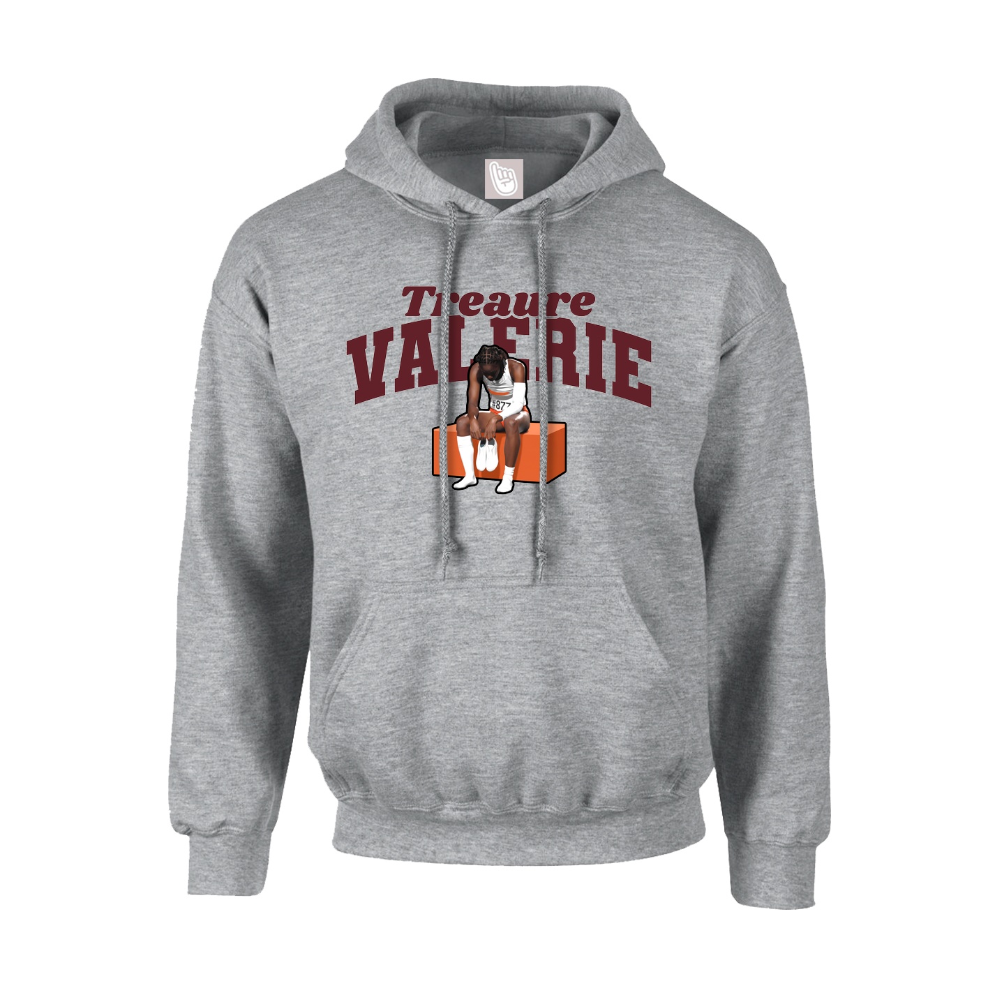 Youth Hoodie — Signature Arch in Grey