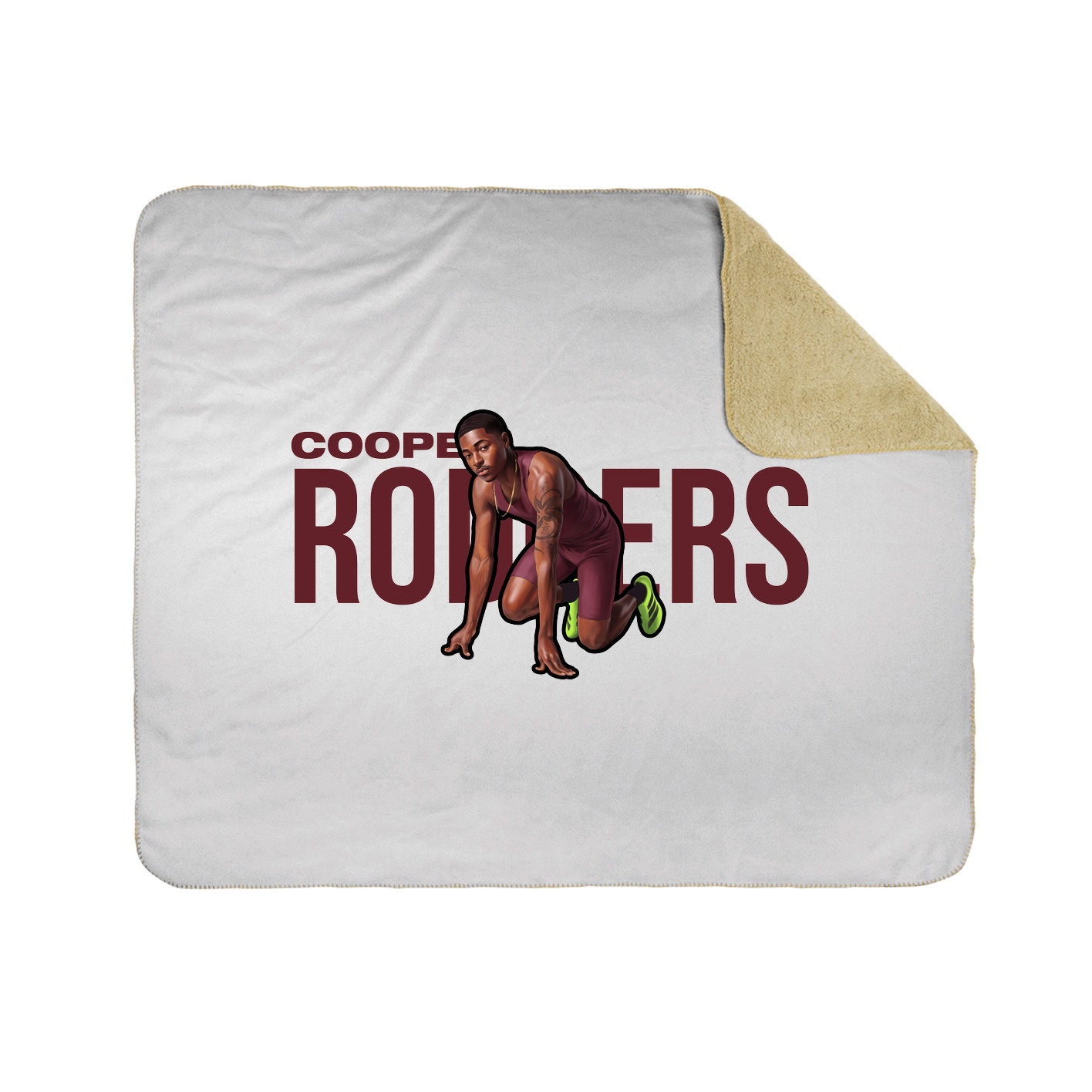 Throw Blanket — Player Name in White