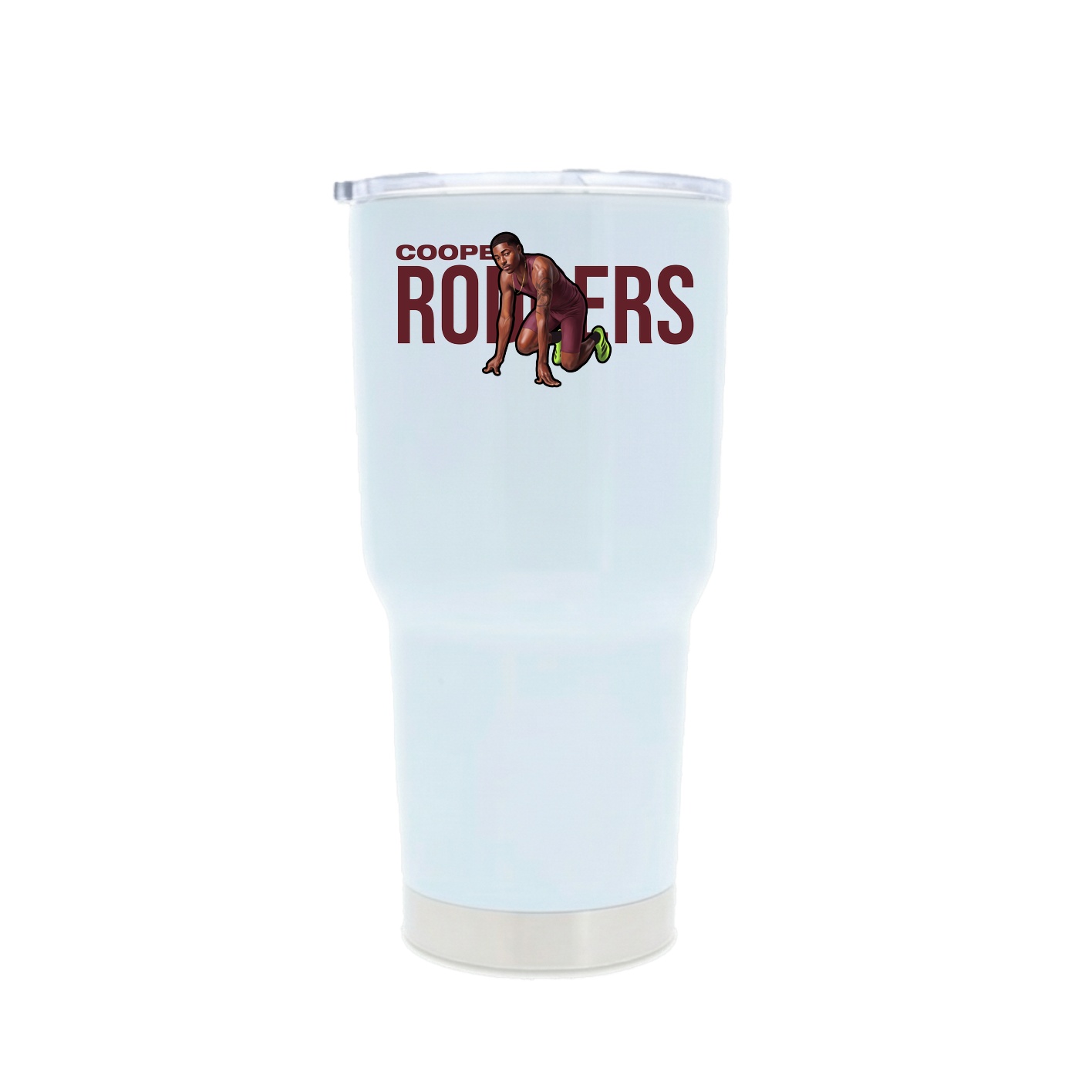 30oz Stainless Steel Tumbler — Player Name in White