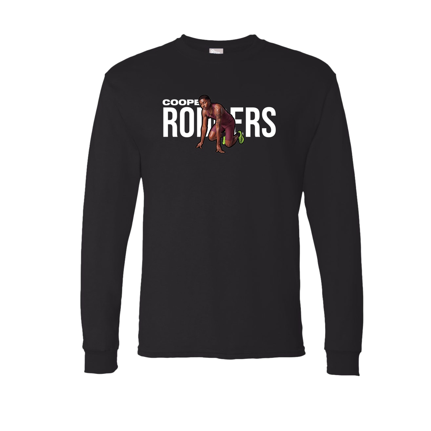 Long Sleeve Tee — Player Name in Black