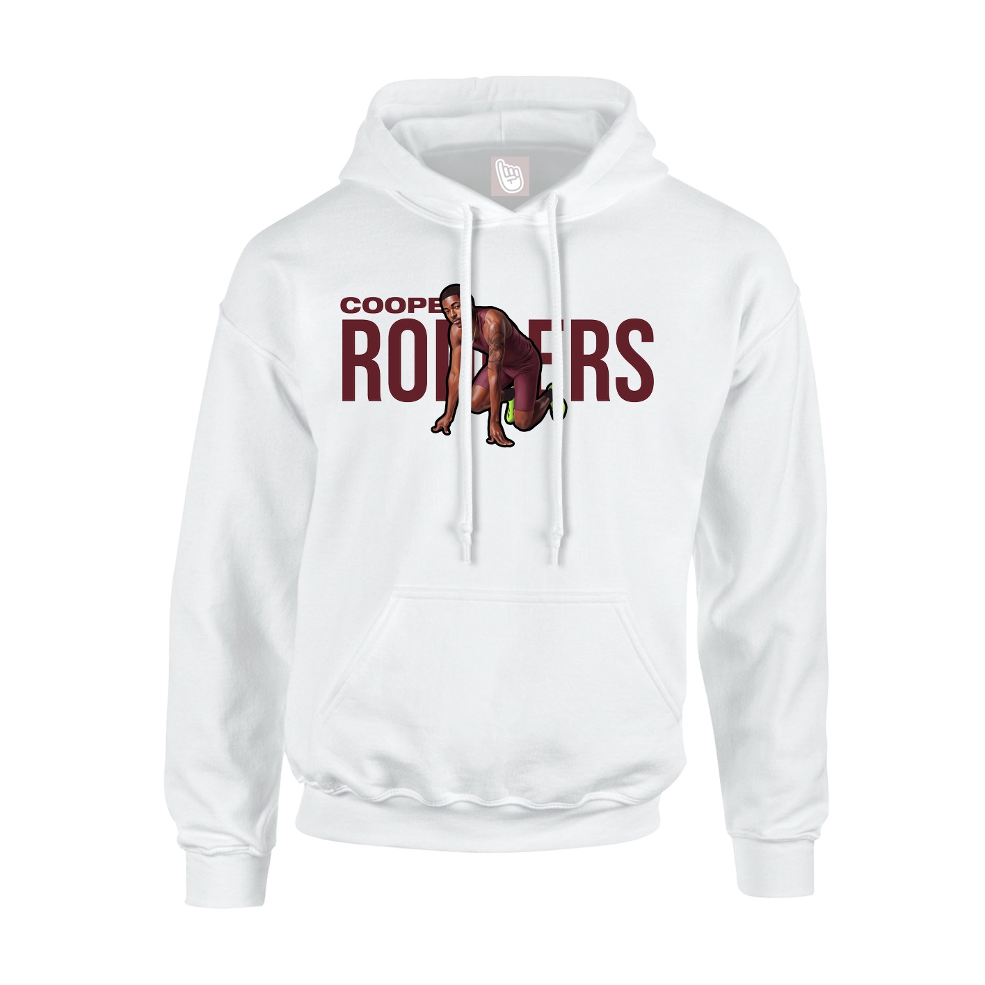 Youth Hoodie — Player Name in White