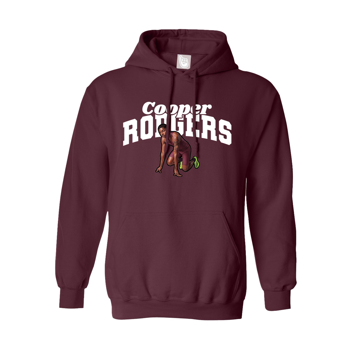 Youth Hoodie — Signature Arch in Maroon